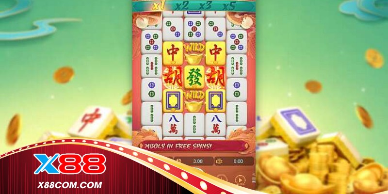 Mahjong Ways 2 với biểu tượng quân mạt chược và Wild